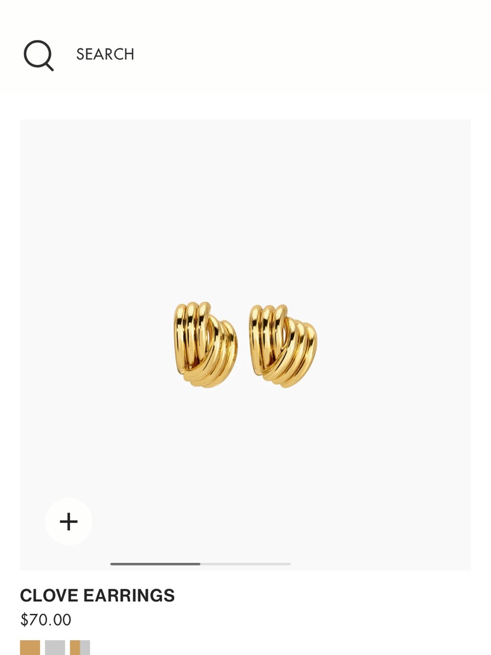 Heaven Mayhem Clove Gold Knot earrings